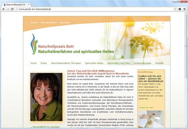Webseite Naturheilpraxis Bott