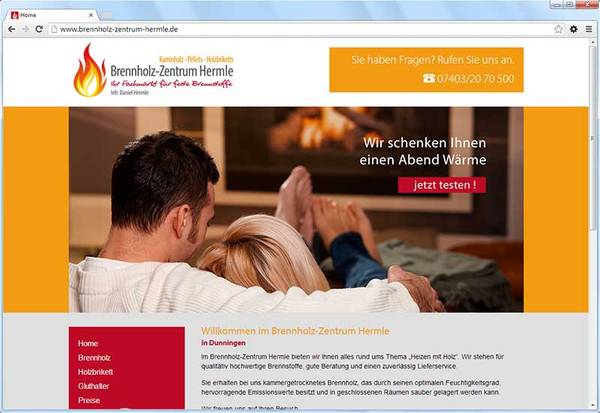 Webseite Brennholz-Zentrum-Hermle